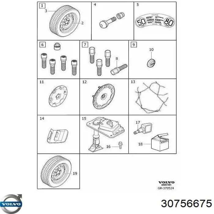Колісний болт Volvo 30756675 ціна, від 3.42 USD