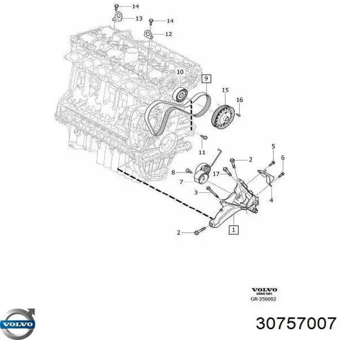 Клиновий ремінь Volvo 30757007 ціна, від 13.30 USD