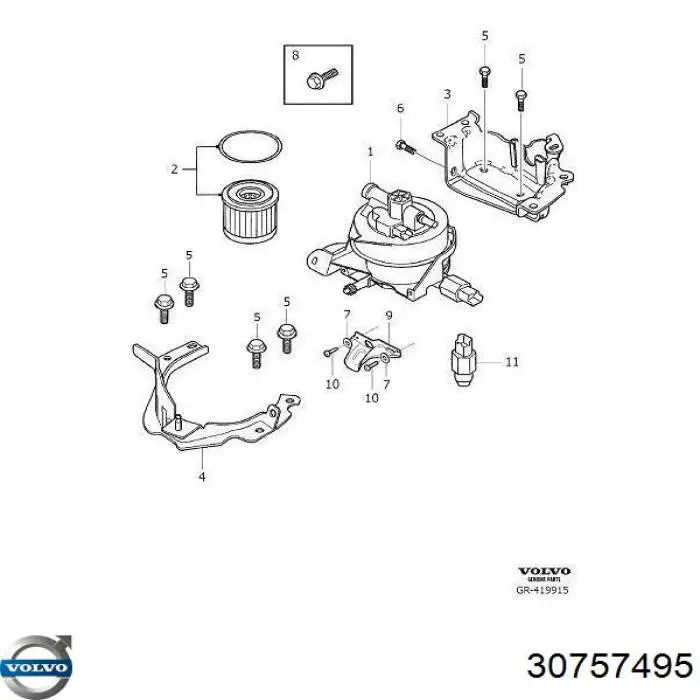  Volvo 30757495 ціна, від 142.22 USD
