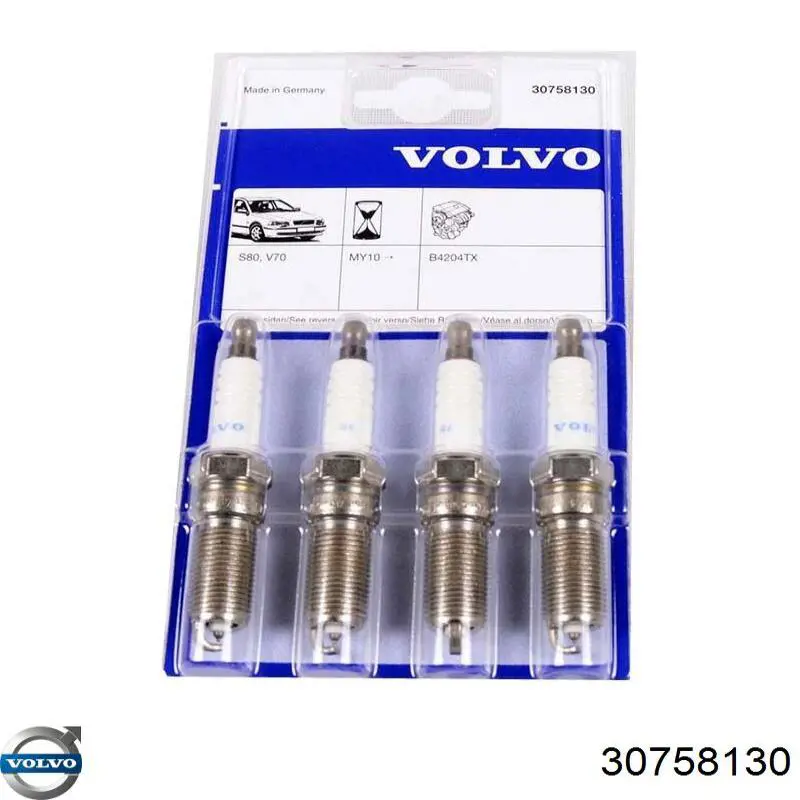 Свічки запалювання 30758130 Volvo