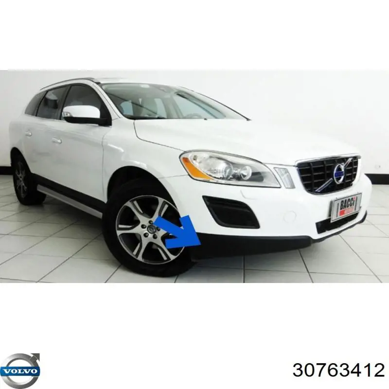 30763412 Volvo Захисна губа бампера переднього