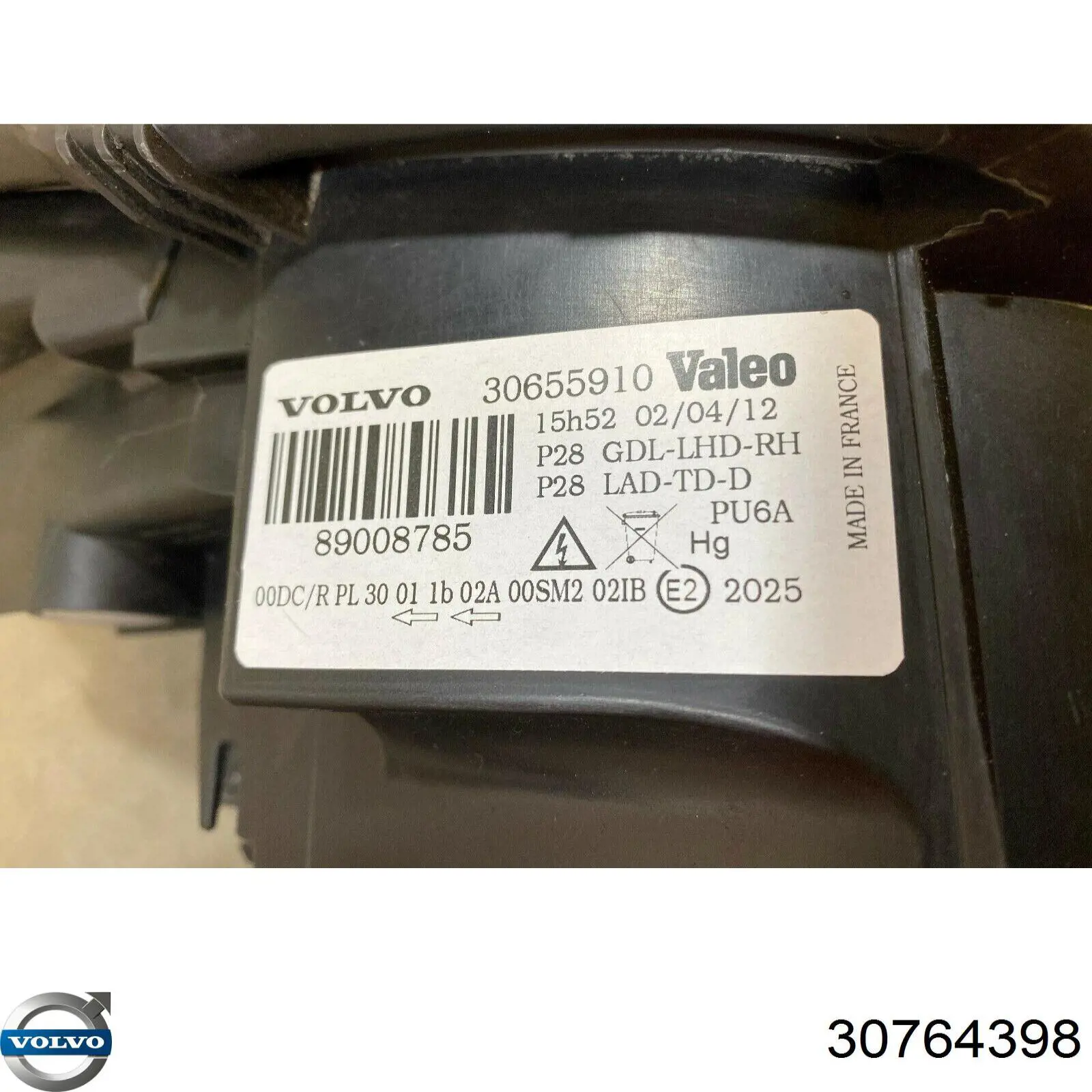 Фара правая VALEO 046895 ціна, від 2.53 USD