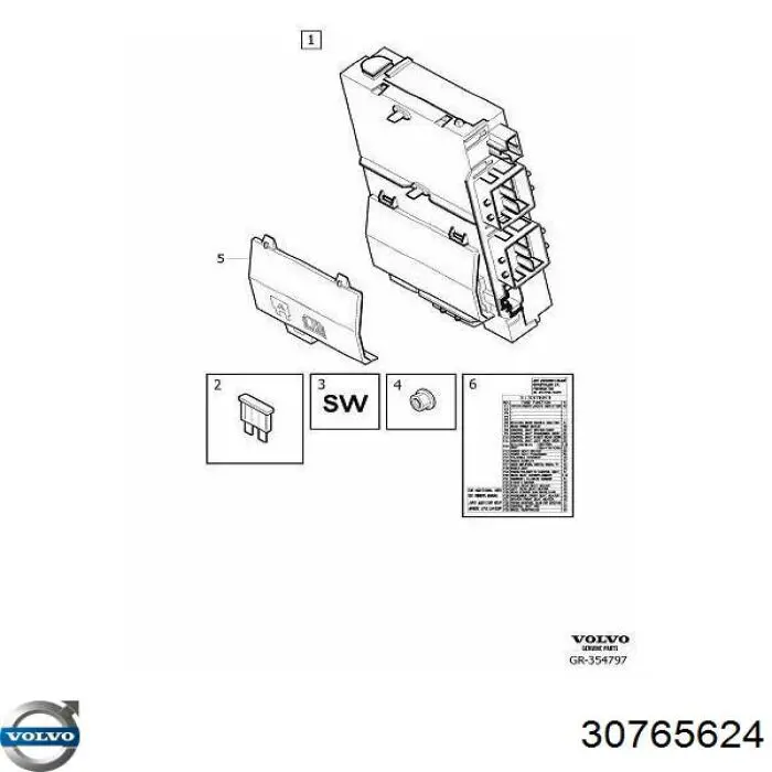 Коробка запобіжників Volvo 30765624 ціна, від 48.42 USD