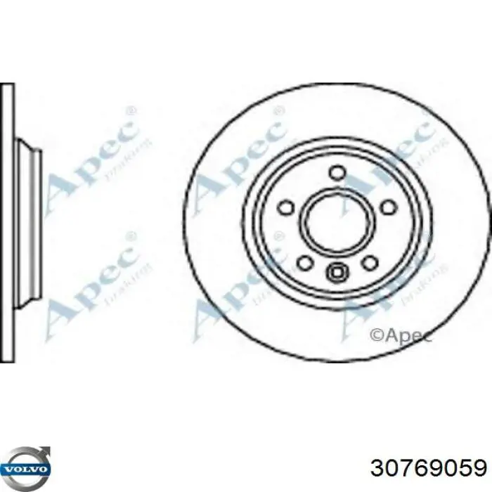 Диск гальмівний задній Volvo 30769059