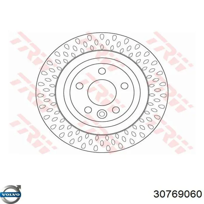 Задні дискові гальма Volvo 30769060 ціна, від 65.92 USD