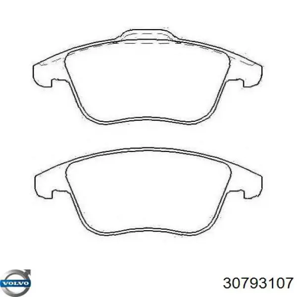 Купити 30793107 Volvo Колодки гальмівні передні, дискові