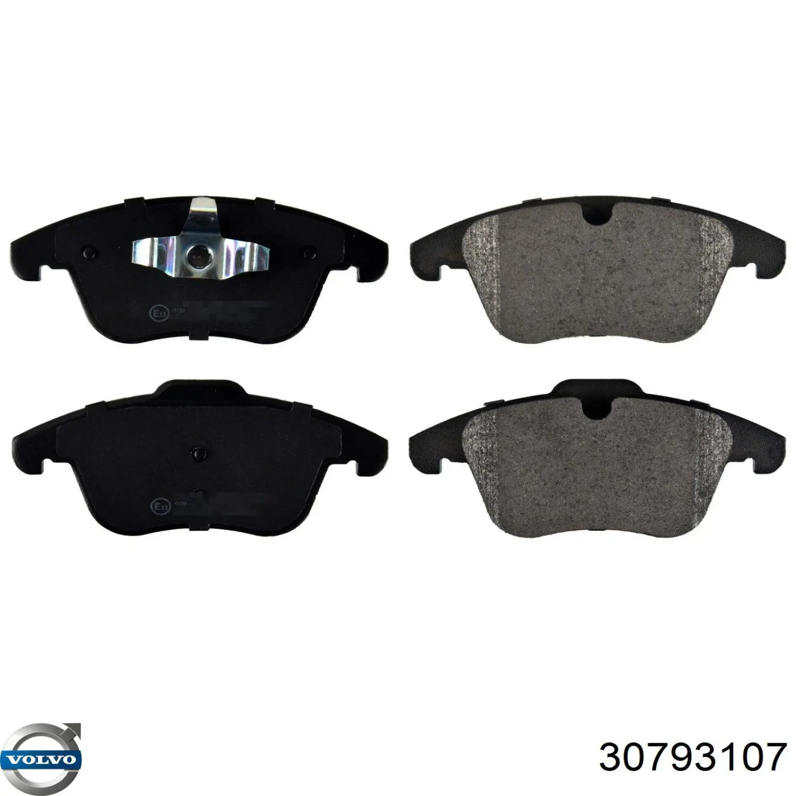 Передні тормозні колодки 30793107 Volvo