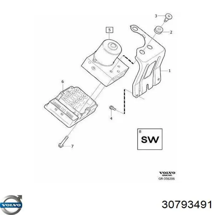 Блок АБС гідравлічний Volvo 30793491 ціна, від 135.14 USD