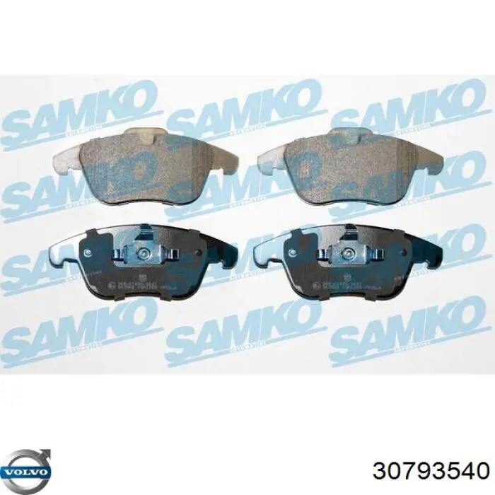 Купити 30793540 Volvo Колодки гальмівні передні, дискові