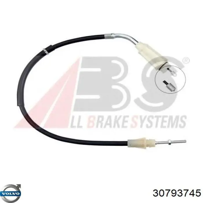 Трос стоянкового гальма задній лівий Volvo 30793745 ціна, від 28.29 USD