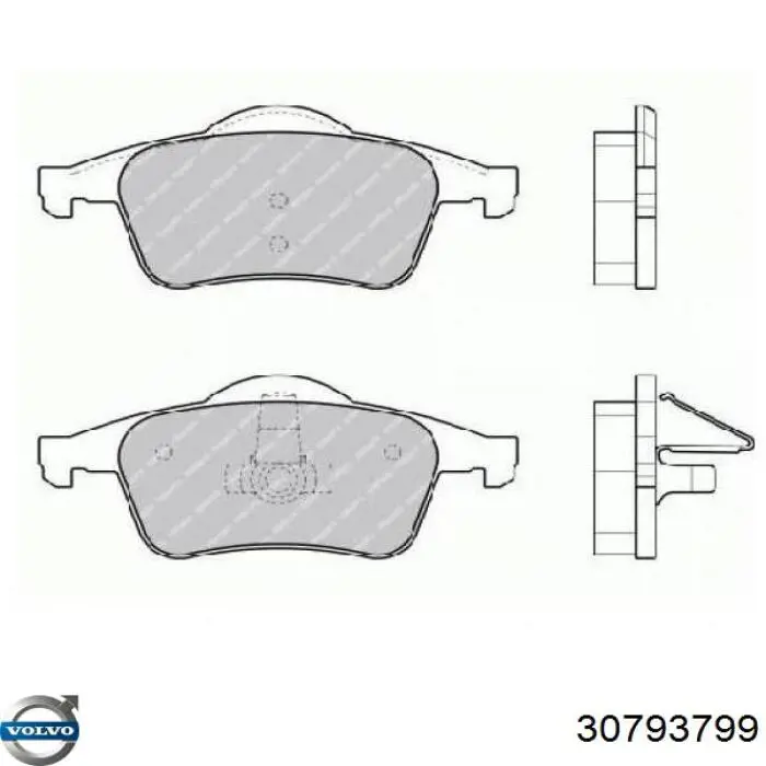 Купити 30793799 Volvo Колодки гальмівні передні, дискові