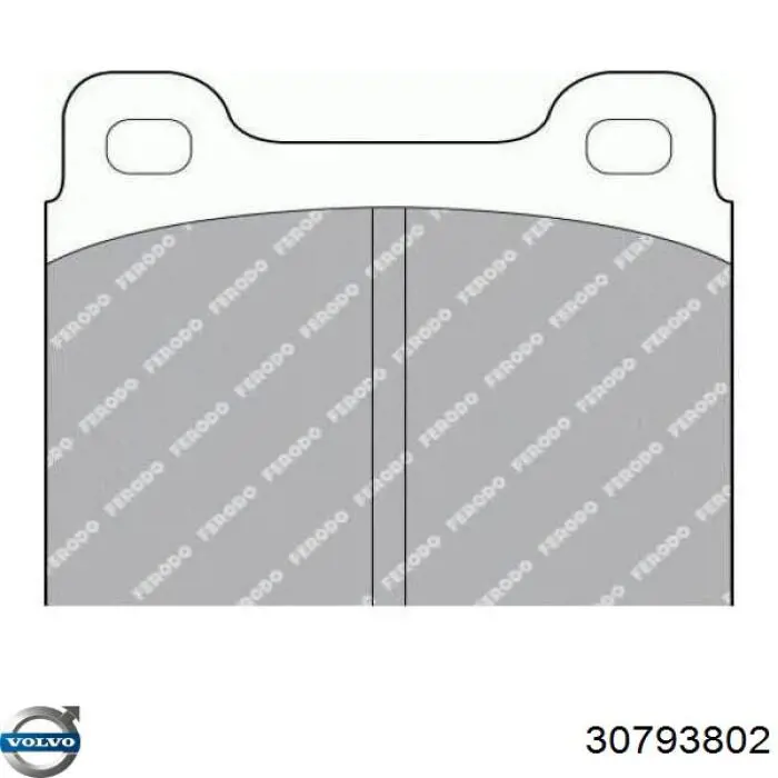Тормозні колодки Volvo 30793802