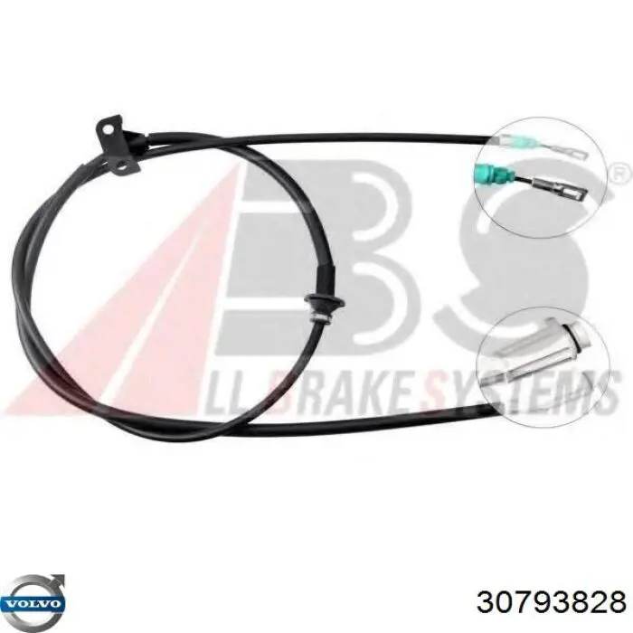 Трос ручного гальма задній, правий/лівий Volvo 30793828 ціна, від 26.35 USD