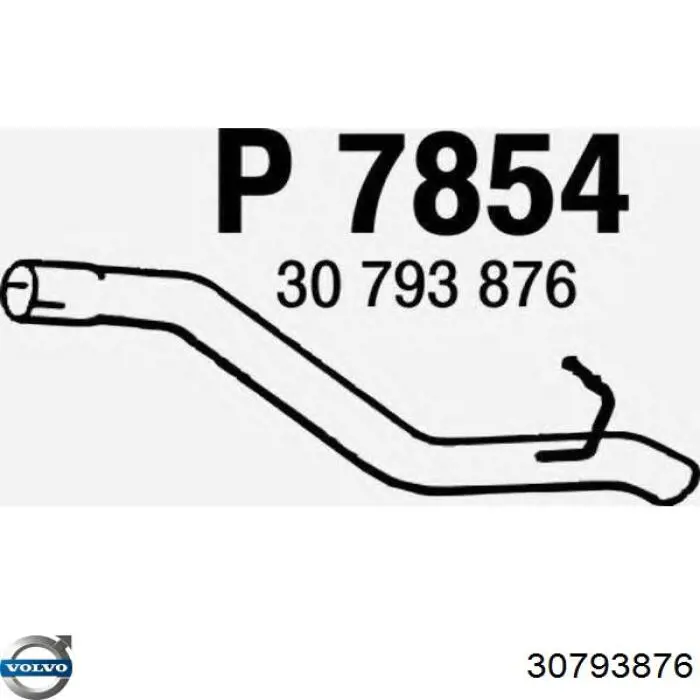 Вихлопна труба Volvo 30793876 ціна, від 10.45 USD