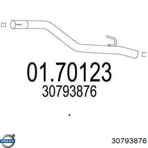 30793876 Volvo Глушник, задня частина