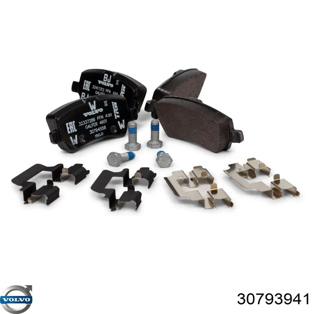 Передні тормозні колодки 30793941 Volvo