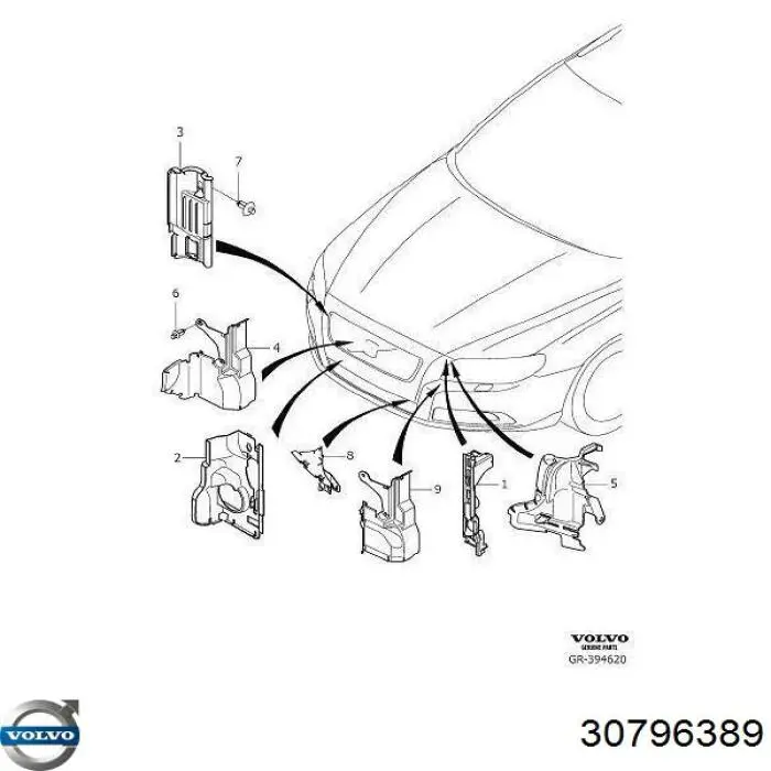  Volvo 30796389 ціна, від 12.67 USD
