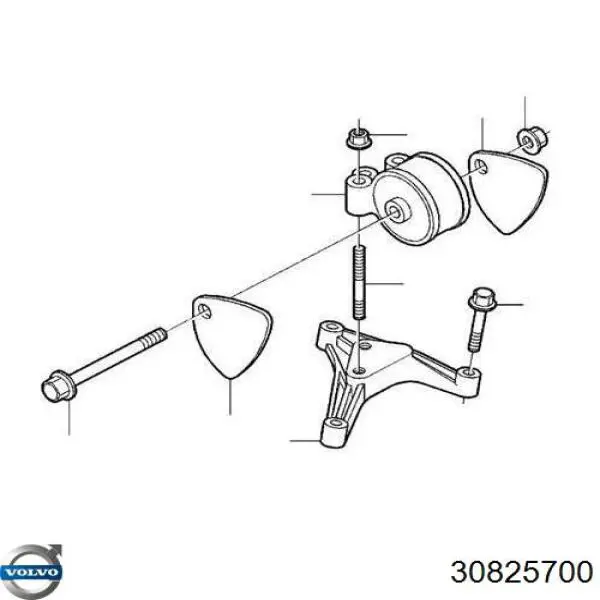 Купити 30825700 Volvo Подушка (опора) двигуна, ліва