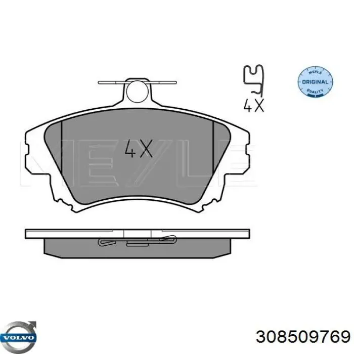 Гальмівні колодки Volvo 308509769 ціна, від 24.19 USD