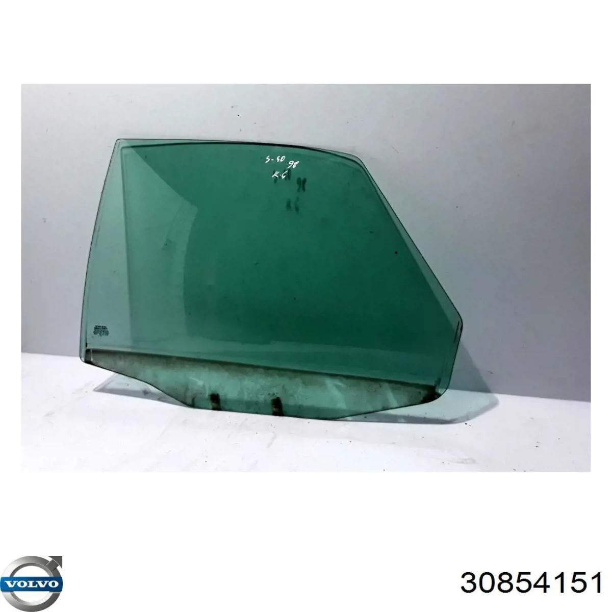 30854151 Volvo Скло задніх дверей, лівих