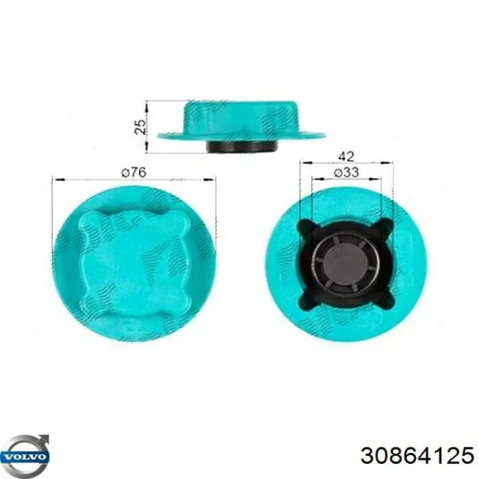 Купити 30864125 Volvo Кришка розширювального бачка