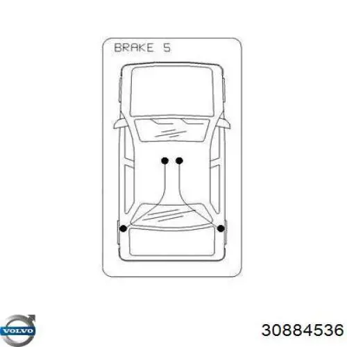 Купити 30884536 Volvo Трос ручного гальма задній, правий