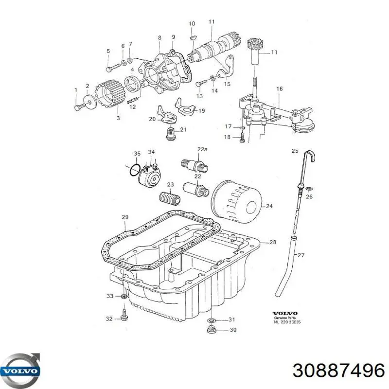 Купити 30887496 Volvo Фільтр очищення масла відцентровий