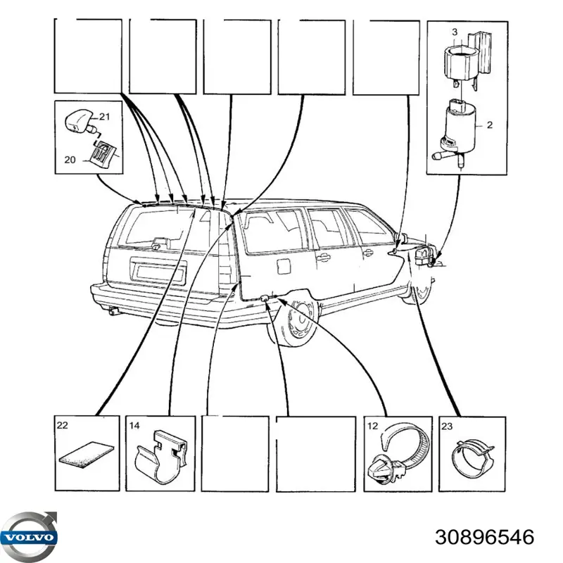 Купити 30896546 Volvo Зворотній клапан омивача лобового скла