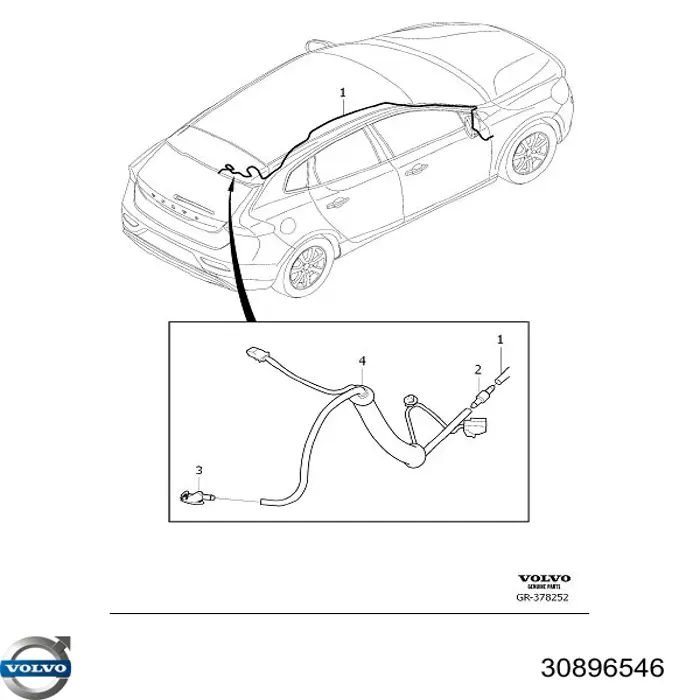 Зворотній клапан омивача лобового скла 30896546 Volvo