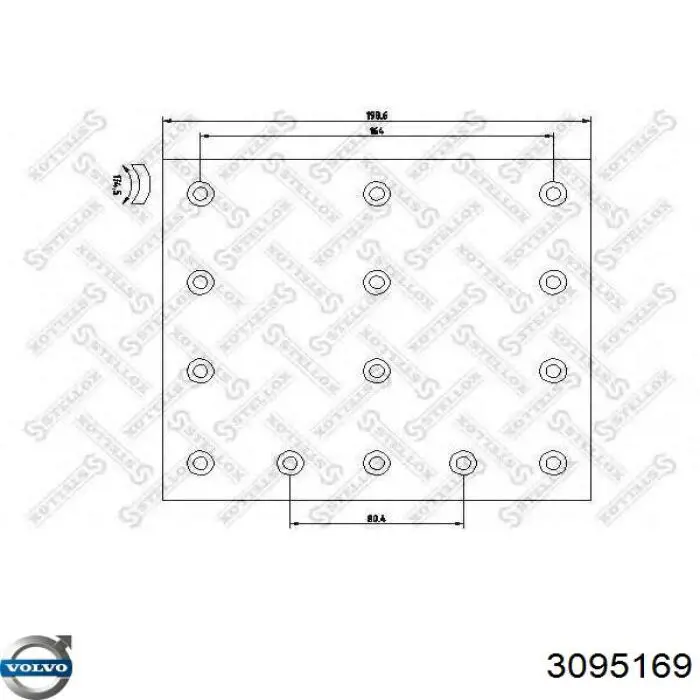 Купити 3095169 Volvo Колодки гальмові задні, барабанні