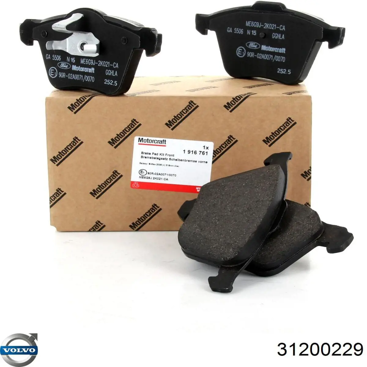 Передні тормозні колодки 31200229 Volvo