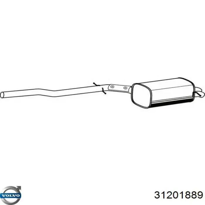 Глушник, середня і задня частина Volvo 31201889 ціна, від 57.01 USD
