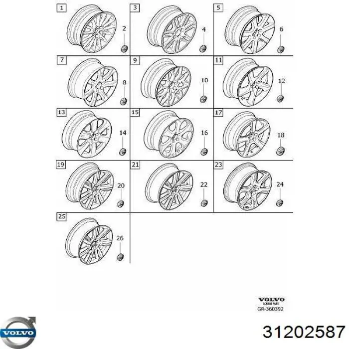  Volvo 31202587 ціна, від 849.17 USD