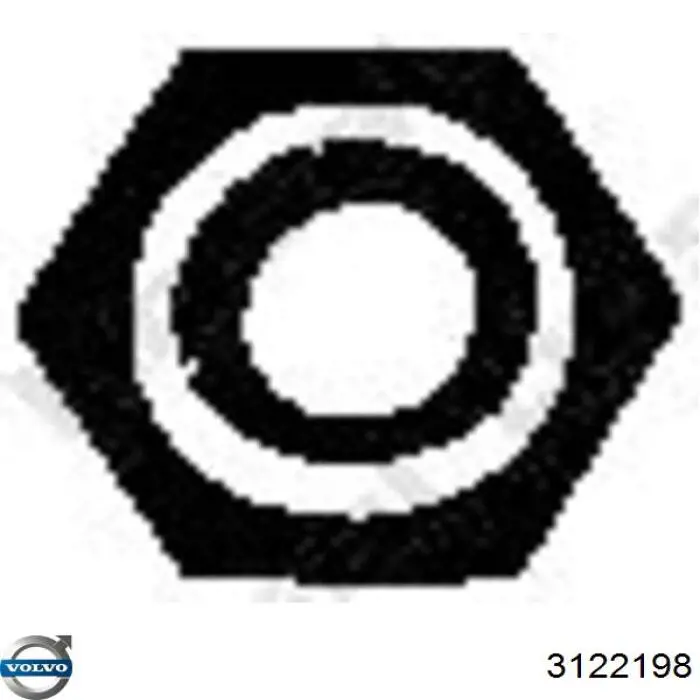 Купити 7703034217 Renault (RVI) Гайка кріплення приймальної труби глушника (штанів)