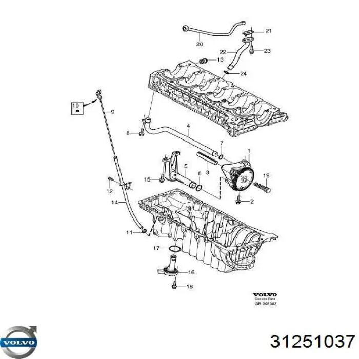 31251037 Volvo Покажчик рівня масла
