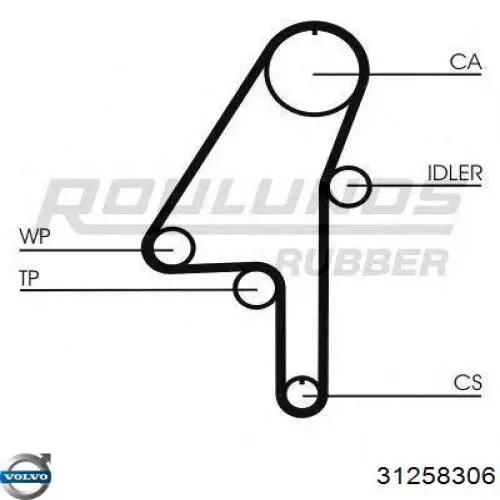 31258306 Volvo ремінь грм