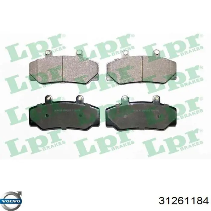 Купити 31261184 Volvo Колодки гальмівні передні, дискові