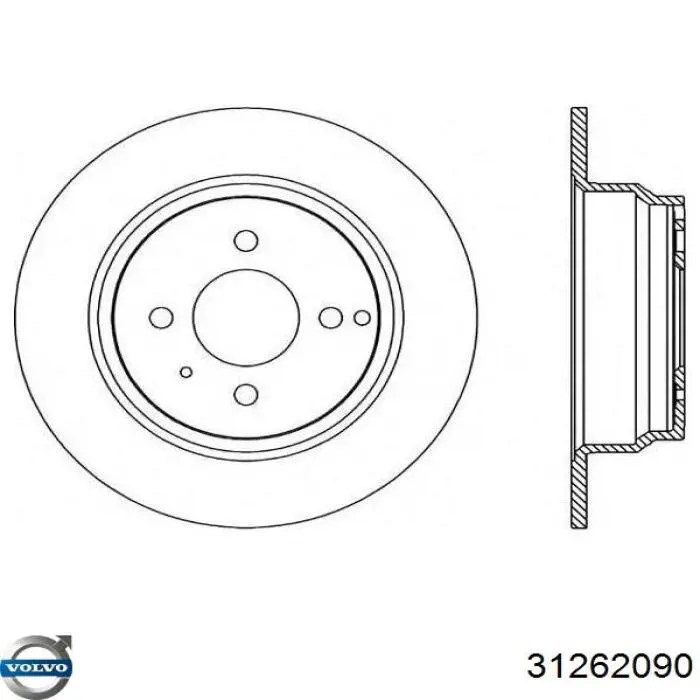Купити 31262090 Volvo Диск заднього гальма