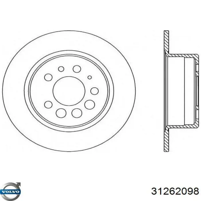 Гальмівні диски 31262098 Volvo