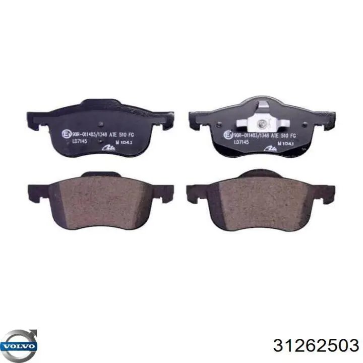 Купити 31262503 Volvo Колодки гальмівні передні, дискові