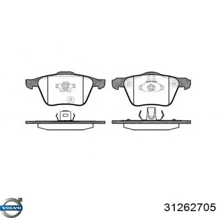 Купити 31262705 Volvo Колодки гальмівні передні, дискові