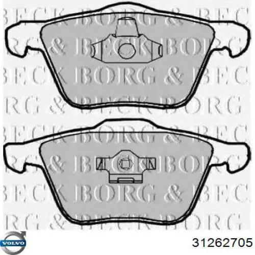 Гальмівні колодки Volvo 31262705 ціна, від 37.25 USD