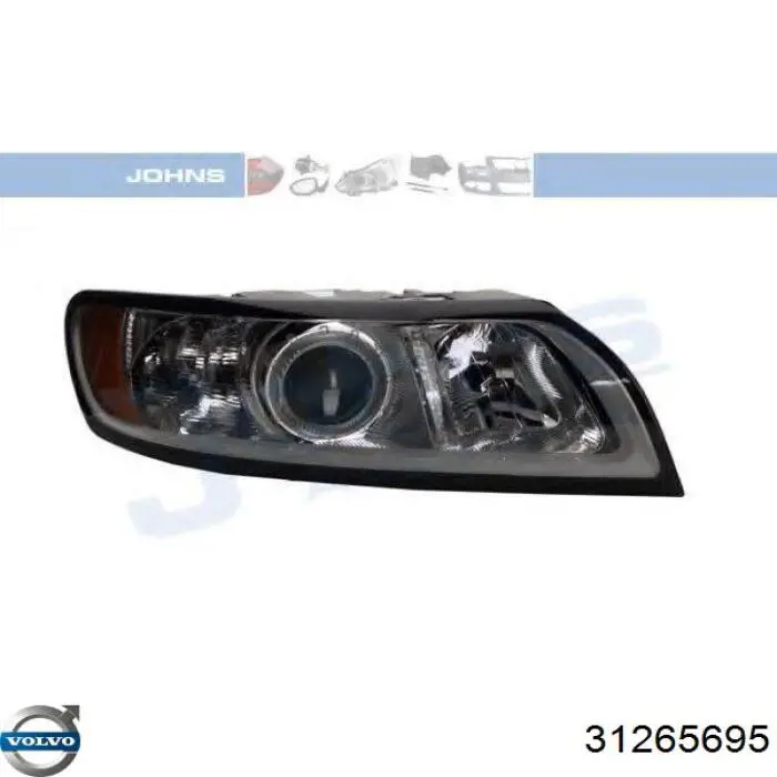 Фара права 31265697 Volvo
