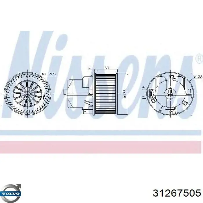 31267505 Volvo Електромотор пічки