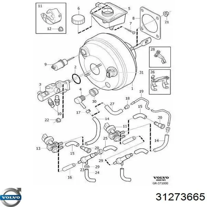 Вакуумника Volvo 30645376 ціна, від 316.73 USD