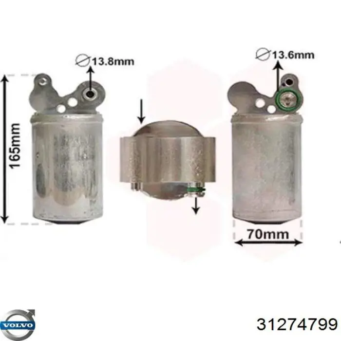 Купити 31274799 Volvo Ресивер-осушувач кондиціонера
