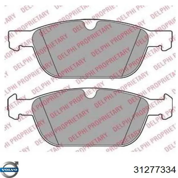 Гальмівні колодки Volvo 31277334 ціна, від 51.24 USD