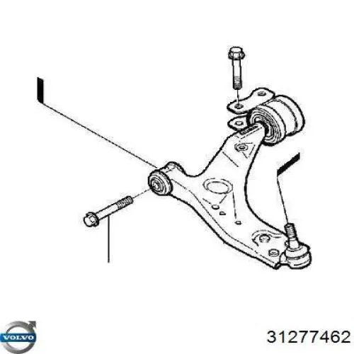 Важіль передньої підвіски нижній, правий Volvo 31277462 ціна, від 53.77 USD