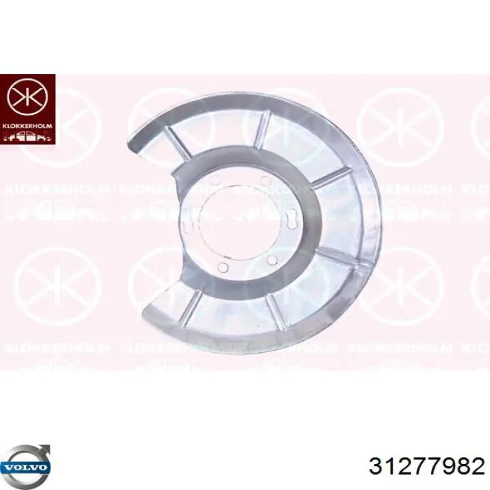 31277982 Volvo Захист гальмівного диска, заднього