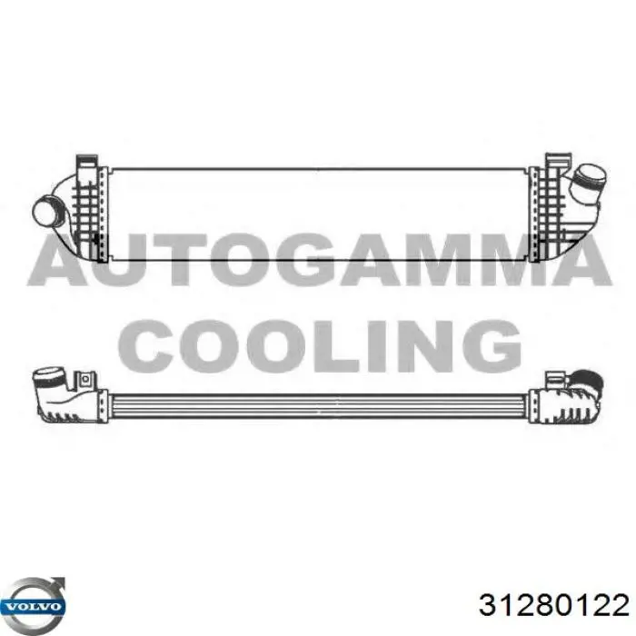 Купити 31280122 Volvo Радіатор интеркуллера